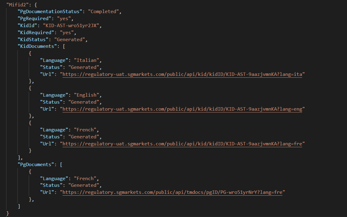 SG Markets SP - External API